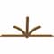 Ekena Millwork Redmond Smooth Timber Gable Bracket, Western Red Cedar, 72"W x 36"H x 1 1/2"D x 3 1/2"F, 12/12 Pitch GBW072X36X0204RED00SWR - alternate 2